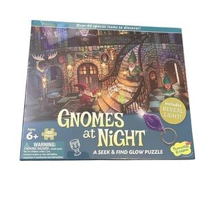 Gnomes at Night Seek and Find Glow Puzzle